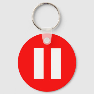 Pauze Button Sleutelhanger