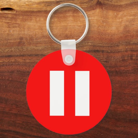 Pauze Button Sleutelhanger (Voorkant)