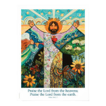 Pauze de Heer, Psalm 148, 18x24-inch Poster
