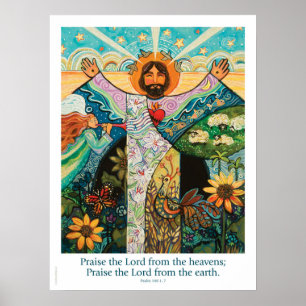 Pauze de Heer, Psalm 148, 18x24-inch Poster