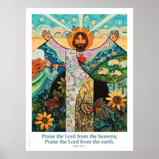 Pauze de Heer, Psalm 148, 18x24-inch Poster (Voorkant)