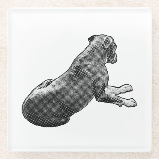 Pauze naast een blik glazen onderzetter (Voorkant)