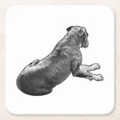 Pauze naast een blik kartonnen onderzetters (Voorkant)