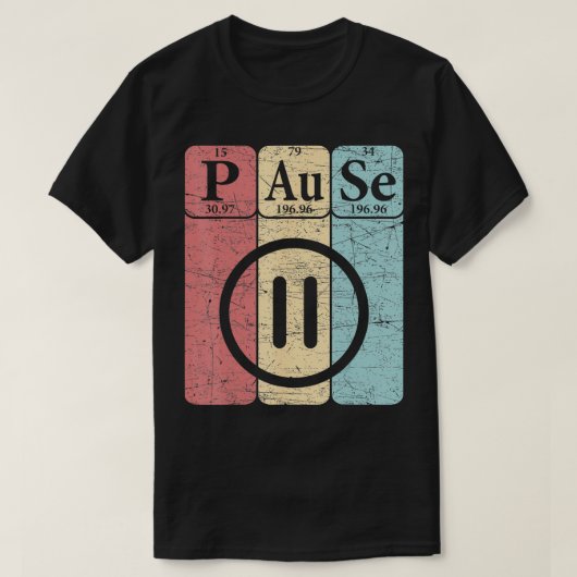 Pauze Periodic Table Elements Gaming T-shirt (Design voorkant)