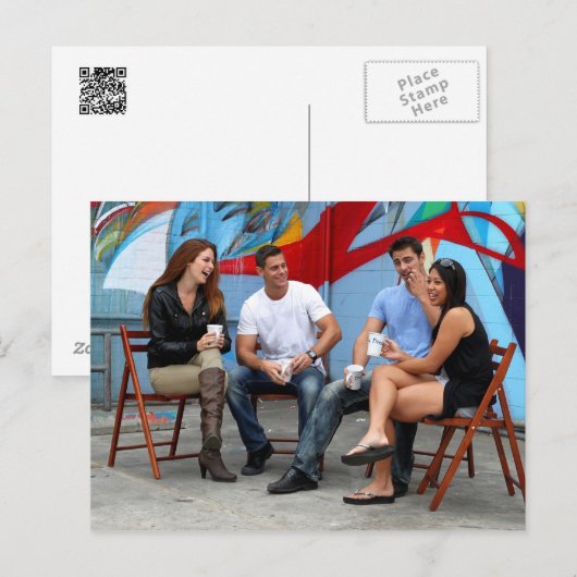 Pauze tijd briefkaart (Voorkant / Achterkant)