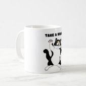 pauze tijd koffiemok (Voorkant links)