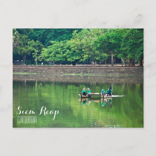 "Pauze tijd" Siem Reap Briefkaart (Voorkant)