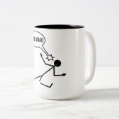 Pauze tijd Stick Man Koffie Mok (Voorkant rechts)