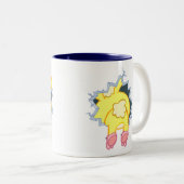 pauze tijd! tweekleurige koffiemok (Voorkant rechts)