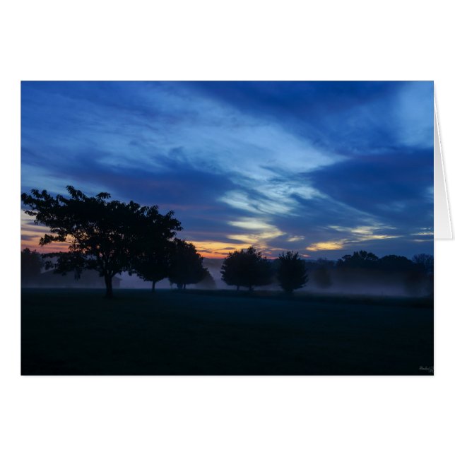 pauze van zonsopgang en mist (Voorkant Horizontaal)