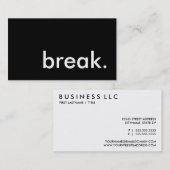 pauze. visitekaartje (Voorkant / Achterkant)