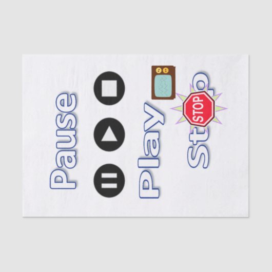 Pauze voor afspelen van tissuepapier (Voorkant)