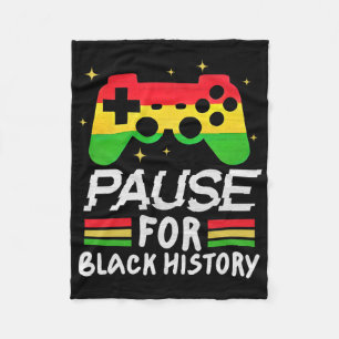 Pauze Voor Black History Month Jongens Kids Gamer  Fleece Deken