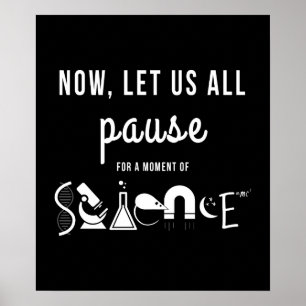 Pauze voor een moment van Science Black Poster