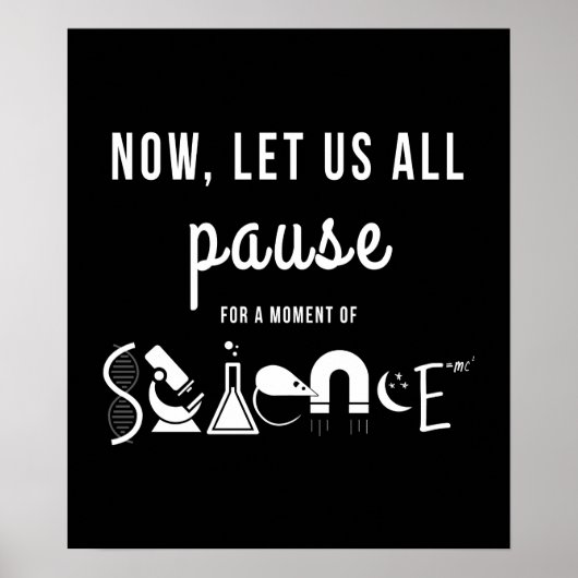 Pauze voor een moment van Science Black Poster (Voorkant)