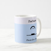 Pauze voor een Rust Humoristische Grappige Muzikal Koffiemok (Voorkant rechts)