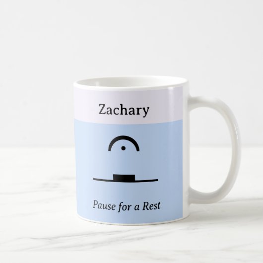 Pauze voor een Rust Humoristische Grappige Muzikal Koffiemok (Rechts)