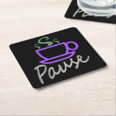 Pauze voor koffie kartonnen onderzetters (Schuin)