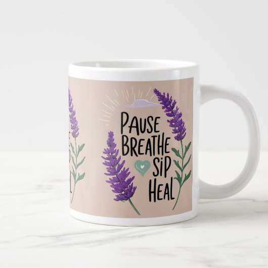 ✨Pauzeer ademen - sip heal | Design Grote Koffiekop (Rechts)