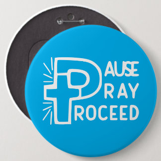 PAUZEER BID VOORTGAAN RONDE BUTTON 6,0 CM