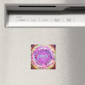 Pauzeer  bloemencijfers ONE WORD Trendy Magneet (Insitu (Vaatwasser))