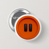 Pauzeer Button & Speld: Stralend (Voorkant /achterkant)