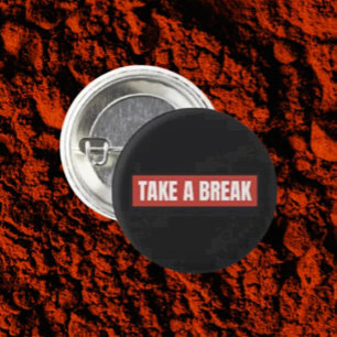 Pauzeer - Vetgedrukte knop Bericht Ronde Button 3,2 Cm