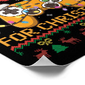 Pauzeerde Mijn Spel Kerst Gamer Xmas Controller Ma Poster (Hoek)