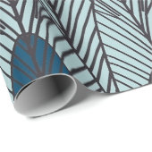 pauzes veren naadloos patroon cadeaupapier (Rol Hoek)