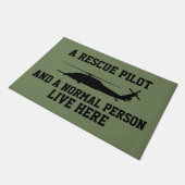 Pave Hawk Pilot en Normaal Persoon Deurmat (Schuin)