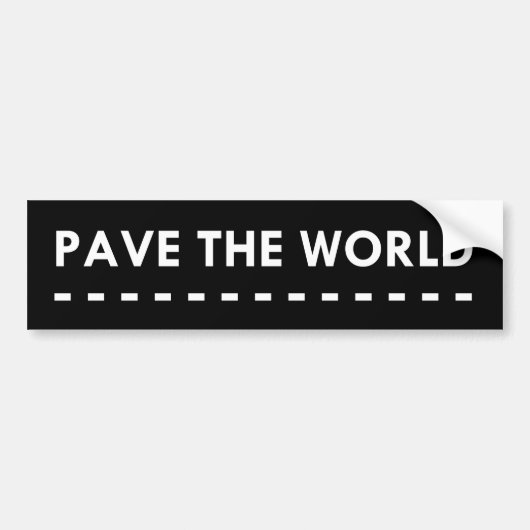 Paveer De Wereld Bumpersticker (Voorkant)