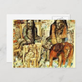 Pavel Filonov - De Dray Mannen Briefkaart (Voorkant / Achterkant)