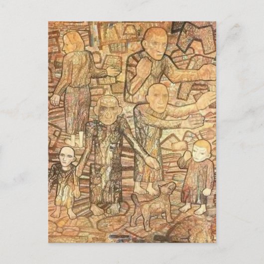 Pavel Filonov- Na de RAID Briefkaart (Voorkant)