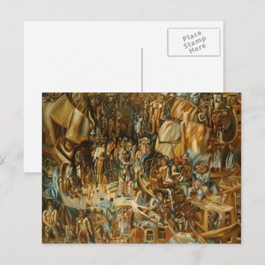 Pavel Filonov- Ships Briefkaart (Voorkant / Achterkant)