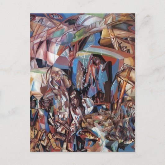 Pavel Filonov- Vissen Schooner Briefkaart (Voorkant)