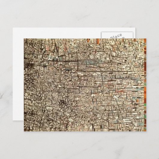 Pavel Filonov zonder titel (niet-objectieve samens Briefkaart (Voorkant / Achterkant)