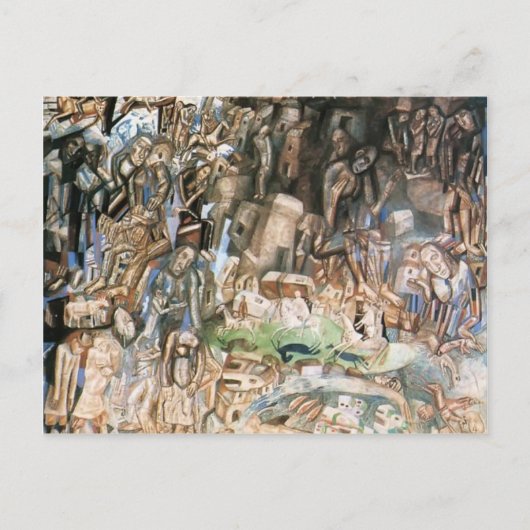 Pavel Filonov- zonder titel (The Riders) Briefkaart (Voorkant)