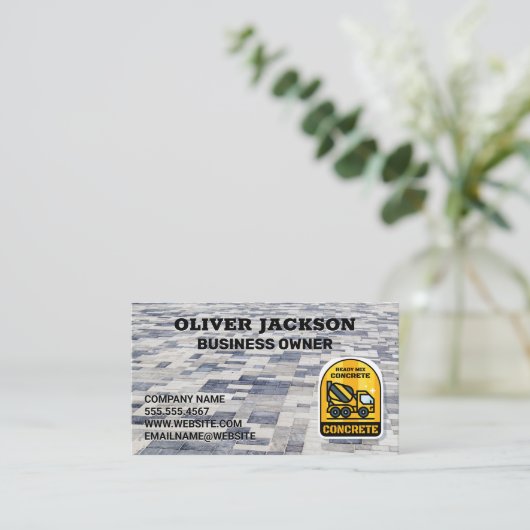 Pavement Bricks | Cement Mixer Visitekaartje (Staand voorkant)