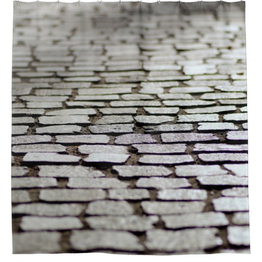 Pavement cobblestones walkway douchegordijn (Voorkant)