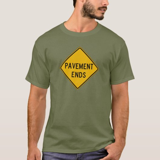 Pavement Einds 1, verkeerswaarschuwingsbord, VS T-shirt (Voorkant)
