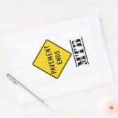 Pavement Ends Mountain Biking Rechthoekige Sticker (Envelop)