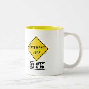 Pavement Ends Mountain Biking Tweekleurige Koffiemok