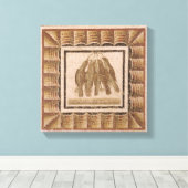 Pavement met vijf borstels uit El-Jem Canvas Afdruk (Insitu (Houten vloer))