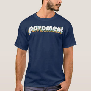 Pavement Retro Rainbow Typografie Vervaagd Stijl T-shirt