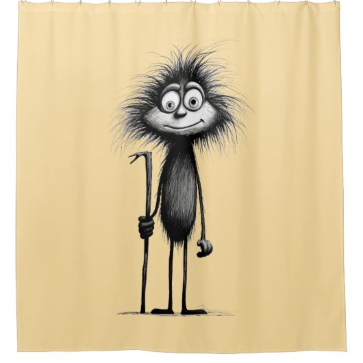 Pavian baboon douchegordijn (Voorkant)