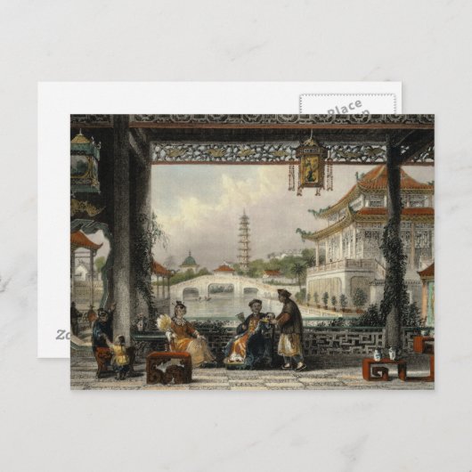 Pavilion and Gardens of a Mandarin near Peking, vo Briefkaart (Voorkant / Achterkant)