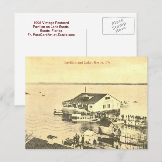 Pavilion of Lake Eustis, Plorida, 1908 Briefkaart (Voorkant / Achterkant)