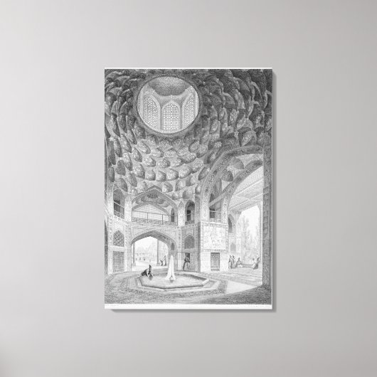 Pavilion of the Eight Paradises, uit Isfahan Canvas Afdruk (Voorkant)