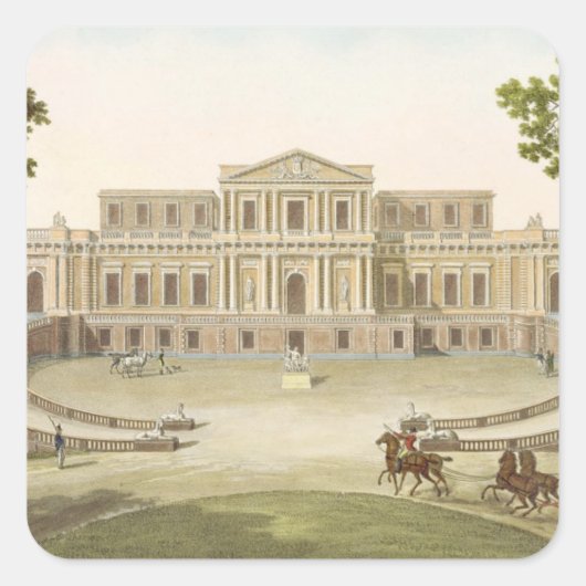 Pavilion van Haarlem, uit 'Choix des Monuments', E Vierkante Sticker (Voorkant)
