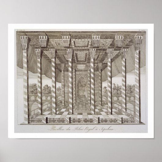 Pavilion van het koninklijk paleis in Isfahan uit  Poster (Voorkant)